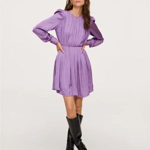 Mango satin shoulder dress. New with tags.